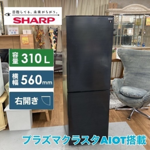S713 ⭐ SHARP 2ドア冷蔵庫（310L 右開き）20年製 SJ-AK31G ⭐ 動作確認済 ⭐ クリーニング済