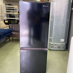 【リサイクルショップ　ピカソ　小松原】2023年製 ハイセンス 162L 2ドア 右開き ファン式冷蔵庫 ブラック HR-D15FB★4755★