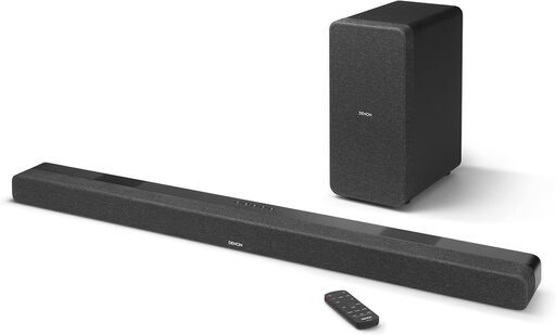 デノン サウンドバー Dolby Atmosイネーブルドスピーカー内蔵 ワイヤレスサブウーハー付き 3.1.2ch DHT-S517K ブラック