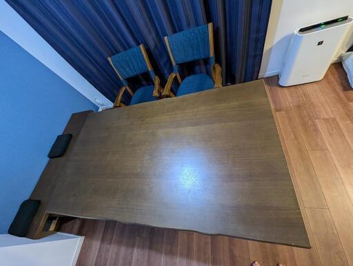 ユートップ】回転式ダイニングチェア2脚セット 天然木タモ無垢材