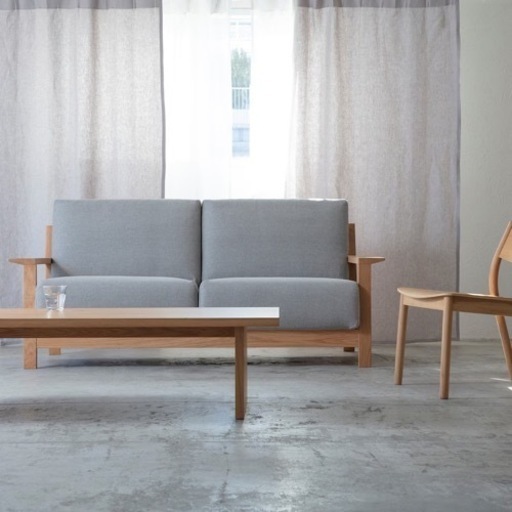 【8/30迄】無印良品 MUJI ソファー 木製フレーム オーク 2.5シーター