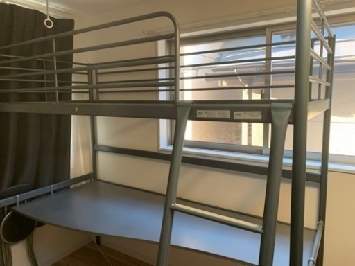 【値下げ可】IKEA ロフトベッド　机付き