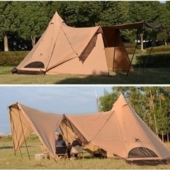 ワンポールテント　テント　前幕　グランドシート　3点セット　
キャンプ　