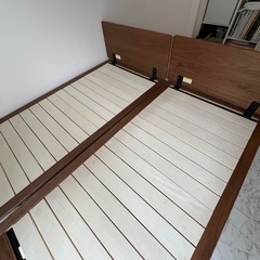 7/22【無印良品】ベッドフレーム（シングル）、ヘッドボード各×1