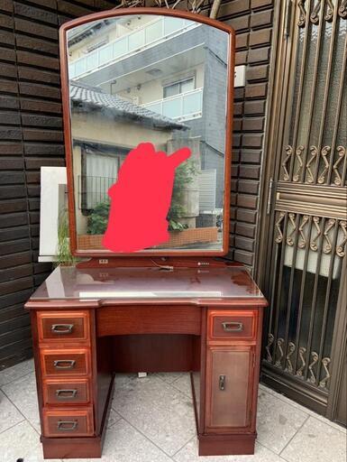 リサイクルショップスターズ城西店】ドレッサー 三面鏡 こげ茶色 家具