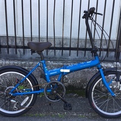 美品 購入半年 折りたたみ 外装6段 20インチ 紺色 美品 購入半年 折りたたみ 外装6段 20インチ 紺色