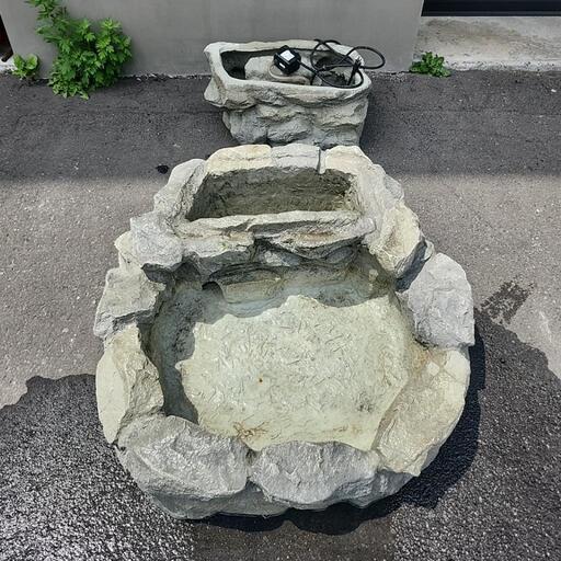 売却済】ウォーターガーデニング用 岩池 滝