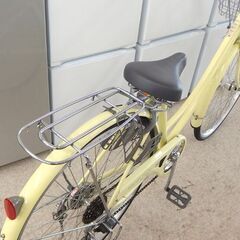 27インチ 自転車 6段切替 シティサイクル パステルイエロー ママチャリ ☆ 札幌市 北区 屯田 27インチ 自転車 6段切替 シティサイクル パステルイエロー ママチャリ