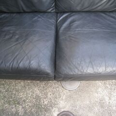 IDC大塚家具 Leather world レザーワールド 本革 2人掛けソファ W165cm 
