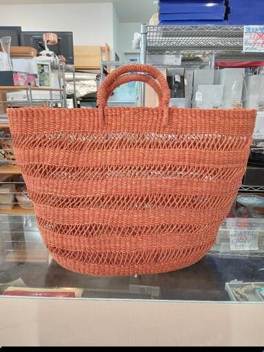 ★【ババグーリ】極美品❗ヨーガンレール  水草の透かし編みかごバッグ  大  北九州店舗店頭販売のみ