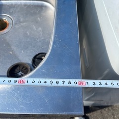 ステンレス2槽シンク　掃除なし