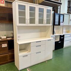 【愛品館八千代店】ニトリ　4枚扉キッチンボード　DAHLIA-140KB-WH