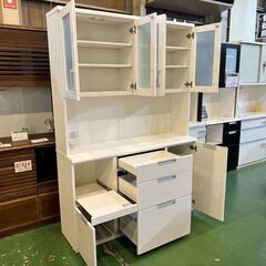 【愛品館八千代店】ニトリ　4枚扉キッチンボード　DAHLIA-140KB-WH