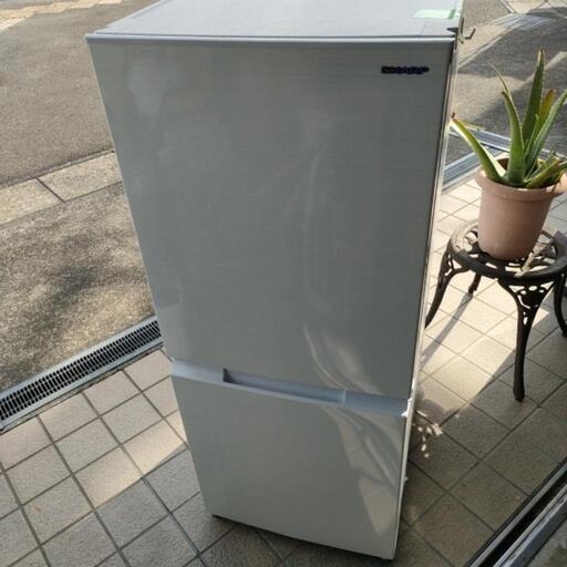 美品 2021年製 SHARP ノンフロン冷凍冷蔵庫 2ドア 152L ホワイト 高年式 2ドア冷蔵庫 シャープ SJ-D15H