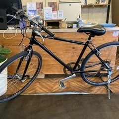 【後輪タイヤ・後輪チューブ新品！】6段変速　26インチクロスバイク　マットブラック