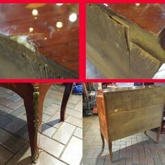 ライティングビューロー 鍵付き 猫脚 イタリアン マーケタリー 象嵌細工 ライティングデスク キャビネット 机 札幌市 新道東店