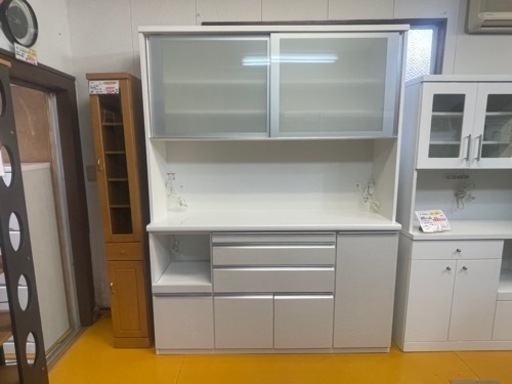 【リサイクルサービス八光】幅156㎝　松田家具:キッチンボードスモーク1600