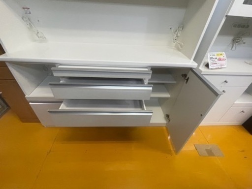 【リサイクルサービス八光】幅156㎝　松田家具:キッチンボードスモーク1600