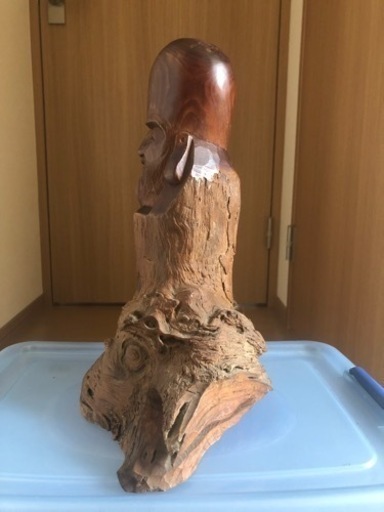 福禄寿① 彫刻 一刀彫 岳峰作 伝統工芸 福禄寿 昭和 当時物