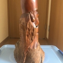 福禄寿　岳峰作　一刀彫　伝統工芸品　彫刻　昭和　当時物　七福神 福禄寿① 彫刻 一刀彫 岳峰作 伝統工芸 福禄寿 昭和 当時物