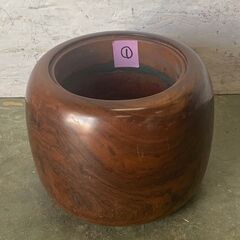 アンティーク】 木製火鉢 ② 手炙り 古美術 直径28cm 火鉢 レトロ 