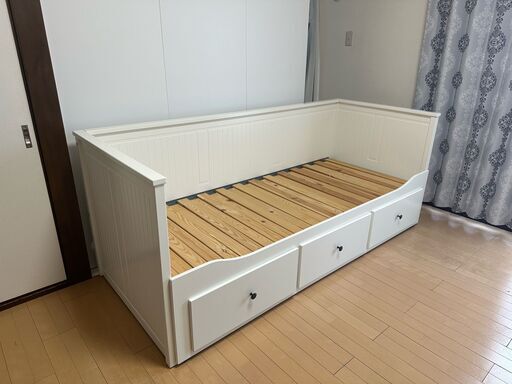 大型のため引き取りのみ！　ＩＫＥＡ『ＨＥＭＮＥＳ　デイベッドＦＲ引き出し３』ホワイト