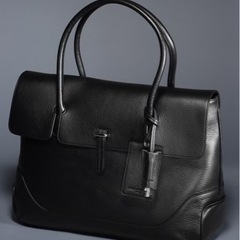 PELLE MORBID ブラックレザーフラップトートバッグ ペッレモルビダMB083-フラップトートバッグ BLK(BLACK): PELLE MORBIDA