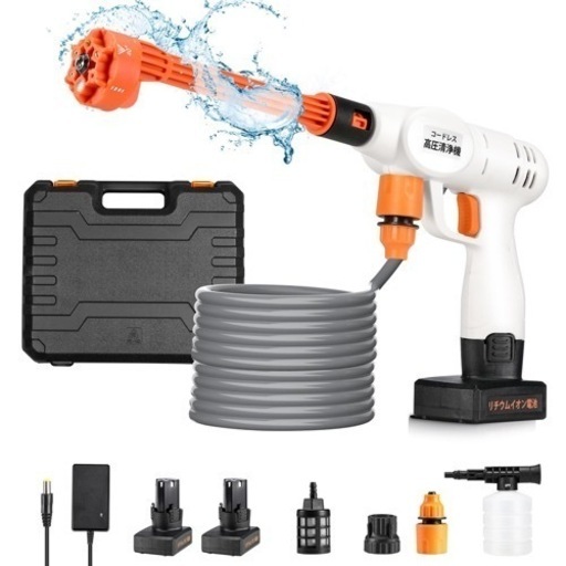 ✨6in1✨高圧洗浄機  10M噴射距離 喷射水量6L/min 20000mAh
