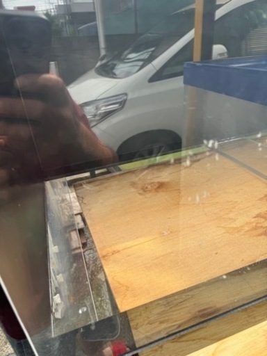 180㌢水槽4面ブラックアクリル水槽1800×600×h500オーバーフロー水槽