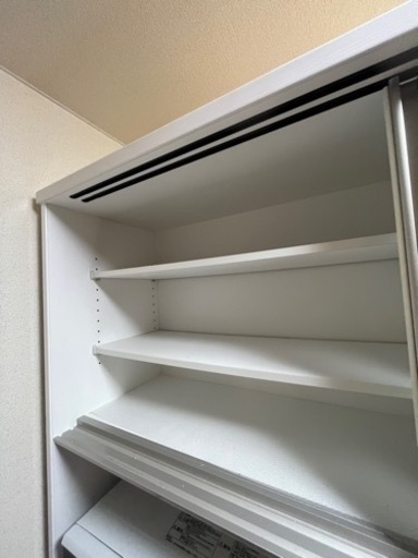 □美品□ニトリ 食器棚 キッチンボード リガーレ ホワイト 160cm幅