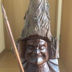 鍾馗様　一刀彫　彫刻　彫り物　飾り物　伝統工芸品　昭和　当時物　オブジェ　七福神 鍾馗様 一刀彫 彫刻 彫り物 飾り物 伝統工芸品 昭和 当時物