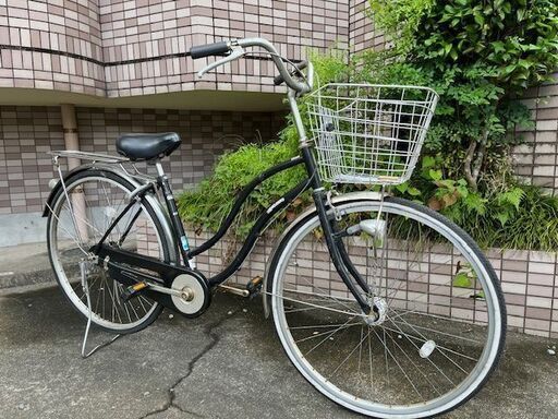 【メンテナンス済み】サイクルベースあさひ　27インチ　シティサイクル ブラック