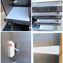 ニトリ キッチンボード Nポスティア 木目 100KB BK ブラック 幅