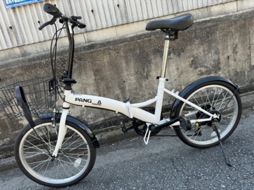 ノーパンクタイヤ！ ライト+ スマホホルダー付属　20インチ型 PANGAEA パンゲア 折りたたみ自転車 折り畳み 折畳  20形 6速 6段 変速 6スピード