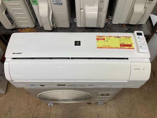 K05461　中古エアコン シャープ 2019年製 主に6畳用 冷房能力 2.2KW / 暖房能力 2.5KW