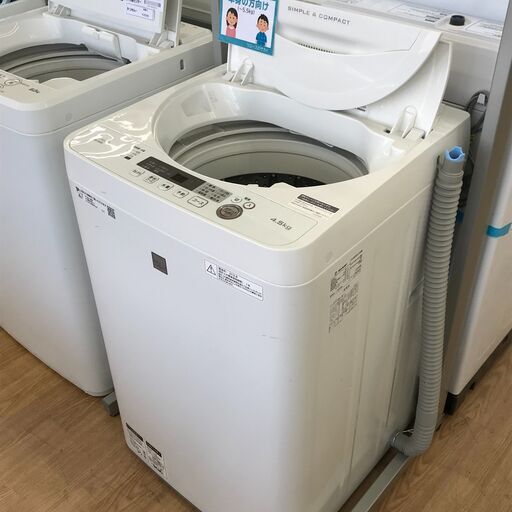 ★ジモティ割あり★ SHARP 洗濯機    4.5kg   年式2018   動作確認／クリーニング済み KJ5685