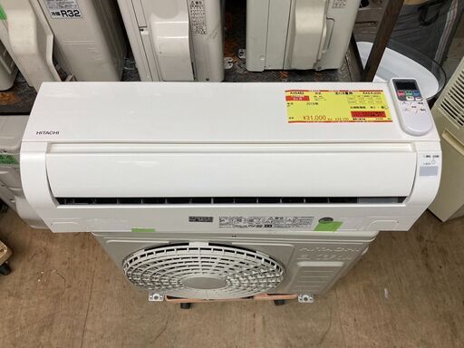 K05462　中古エアコン 日立 2019年製 主に6畳用 冷房能力 2.2KW / 暖房能力 2.2KW