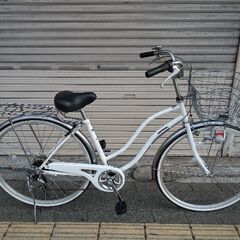 CASULY[かジュリー]RELAX(リラックス)27吋 ファッションファミリーサイクル 外装6段/ホワイト