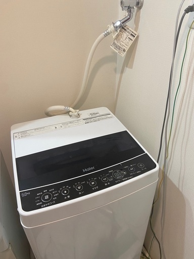 【値下げしました】【説明書付き】【取りに来てくれる方】ハイアール Haier 全自動洗濯機 5.5kg ブラック JW-C55D K