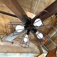 《売約済》【池上店】 JAVALO ELF ジャバロエルフ　シーリングファン ランプ 照明 ライト ファン カフェ オシャレ リモコン付き シーリングライト 6～8畳用　民宿　🚚運搬無料エリア有 / 大田区 リサイクルショップ ランバールーム 池上店 ◀︎ 池上駅 大森駅 蒲田駅 最寄り