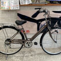 【愛品館江戸川店】丸石サイクル　27インチシティーサイクル　STEALTH ブラウン　ID:122-044404-007