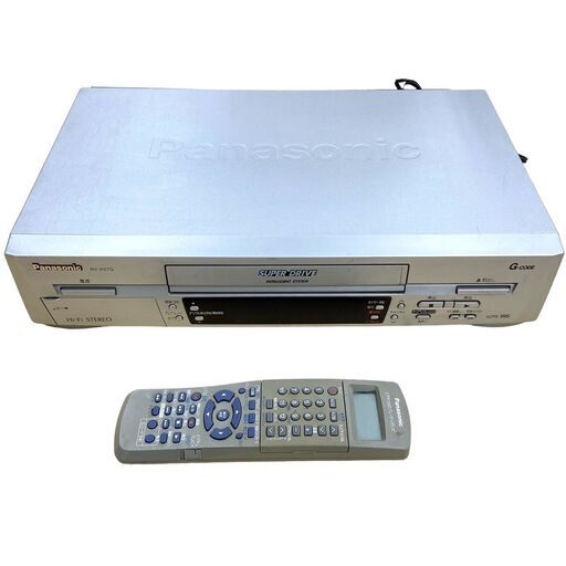 【REGASTOCK川崎店】【動作確認済み/訳アリ】Panasonic パナソニック NV-HV7G ビデオデッキ VHS 2001年製 リモコン再生ボタン不動