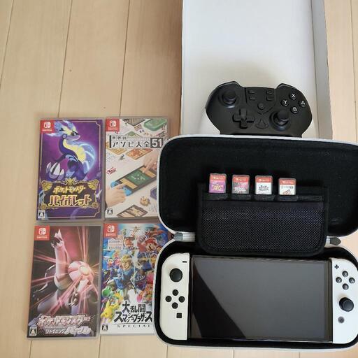 本日最終日！ NintendoSwitch 有機EL カセット コントローラー マイクロSDカード付き