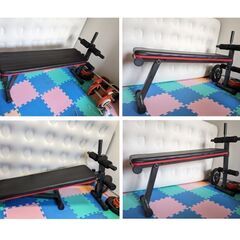 自宅筋トレセット（ダンベル、バーベル、ベンチ）