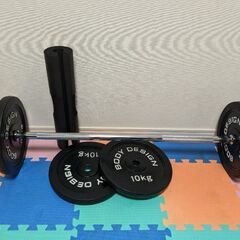 自宅筋トレセット（ダンベル、バーベル、ベンチ）