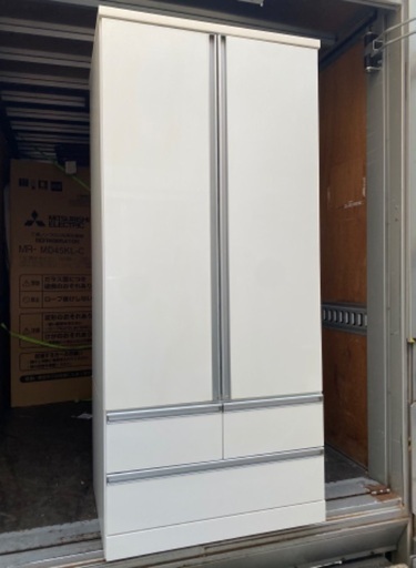 服部家具 ワードローブ、白クロゼット、幅80cm