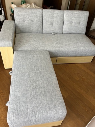 2wayソファ　収納付き　ソファベットにも