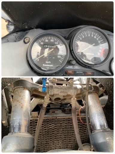 北海道富良野市 KAWASAKI カワサキ ZX400K 車庫保管 書類有り 部品取り