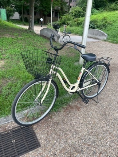 自転車 26インチ　軽快車　アイボリー　2023.4月購入