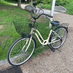 自転車 26インチ　軽快車　アイボリー 自転車 26インチ 軽快車 アイボリー 2023.4月購入